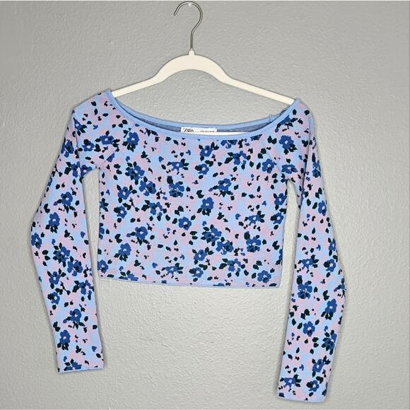 Zara Off the Shoulder Crop Top - Picture 1 of 4